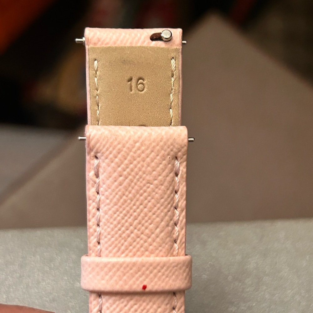 NWT Michele Pink Leather Watch Strap 16 - Picture 4 of 4